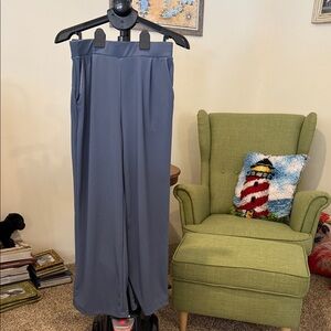 HALARA Wide Leg Pants in Dusty Blue